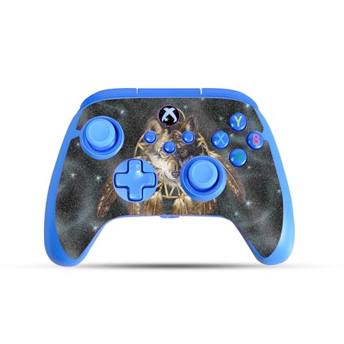 Glossy Glitter Gaming Skin Compatible with PowerA Xbox Series X|S Enhanced Wired Controller - Wolf Dreams - Premium 3M Vinyl Protective Wrap Decal Cover | Crafted in The USA by MightySkins