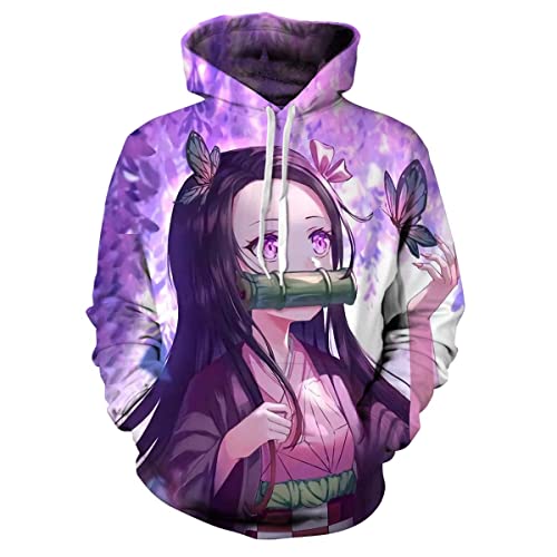 Gdzairo Anime Hoodies for Men Cartoon Novel Sweatshirts Women 3D Printed Casual Fashion Pocket Pullover A3-L