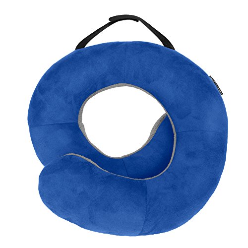 Travelon Deluxe Wrap-n-Rest Pillow, Cobalt/Gray
