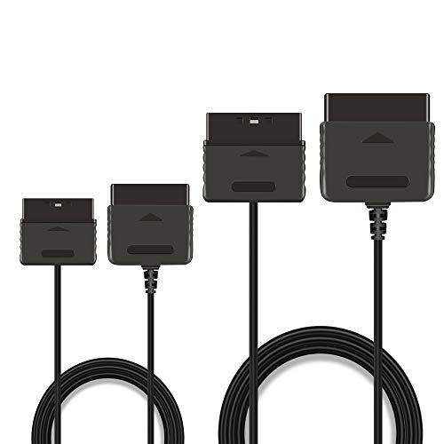 Xahpower 2Pack 6Ft Controller Extension Cable for PS2, 1.8m Controller Extension for Sony Playstation 2 PS2 Game Console