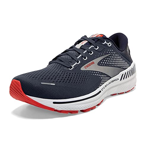Brooks Men's Adrenaline GTS 22 Supportive Running Shoe - Peacoat/India Ink/Grenadine - 13 Medium