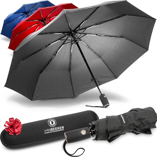 Travel Umbrella by Van Beeken - Compact Umbrella for Travel, Portable Windproof Umbrellas for Rain