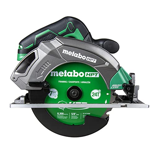 Metabo HPT 18V MultiVolt Cordless Circular Saw | 7-1/4-Inch Blade | Tool Only - No Battery | LED Work Light | Dust Blower | On-tool Blade Wrench | Kickback Protection | C1807DAQ4