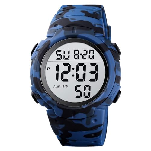 Mens Digital Sports Watch LED Screen Large Face Military Watches for Men Waterproof Casual Luminous Stopwatch Alarm Simple Army Watch