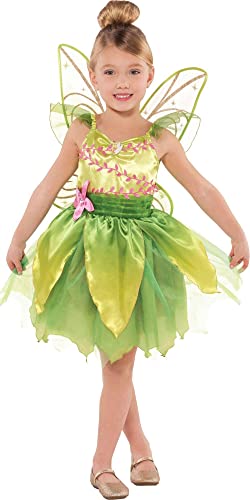 Costumes USA Classic Tinker Bell Halloween Costume for Girls, Peter Pan, Medium (8-10), Includes Dress and Wings
