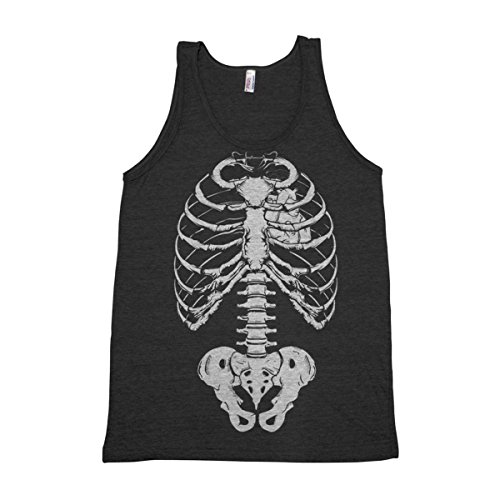 Couthclothing Unisex Skeleton Tri-Blend Tank Top (S, Black)