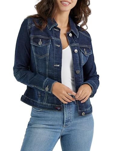 Wrangler Authentics Women's Stretch Denim Jacket, Drenched, Medium