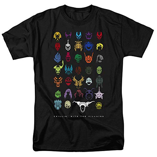 Power Rangers Chillin' with the Villains T Shirt & Stickers (Black) X-Large