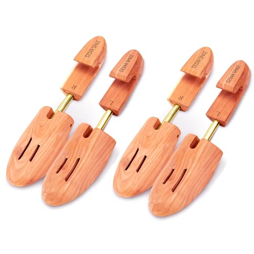 Cedar Space Wooden Shoe Stretcher Tree, 6.5-14 Sizes Cedar Wood Shoe Trees,2/4PC Shoe Stretcher for Men,Women, Sneakers,Boots