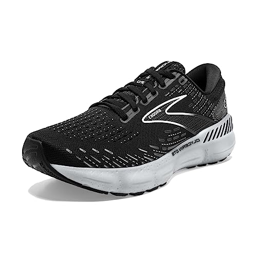 Brooks Women's Glycerin GTS 20 Supportive Running Shoe - Black/White/Alloy - 8.5 Medium