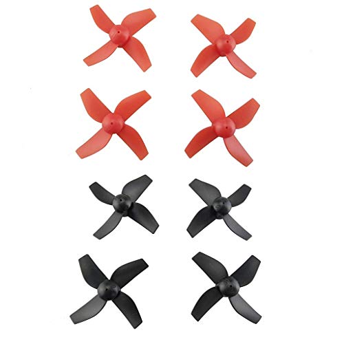 Fytoo 8PCS Propeller for SANROCK GD65A ATOYX AT-66 HS210 H36 E010 GoolRC T36 NIHUI NH010 Quadcopter Remote Control Drone Propeller Black + Red