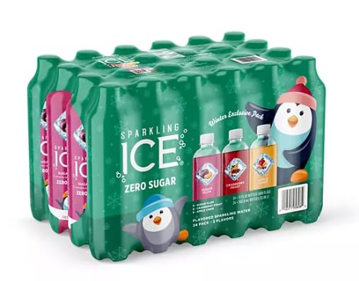 Sparkling Ice Winter Variety Pack (17 fl. oz., 24 pk.) - Cranberry Frost, Apple Cider, and Sugar Plum Flavors