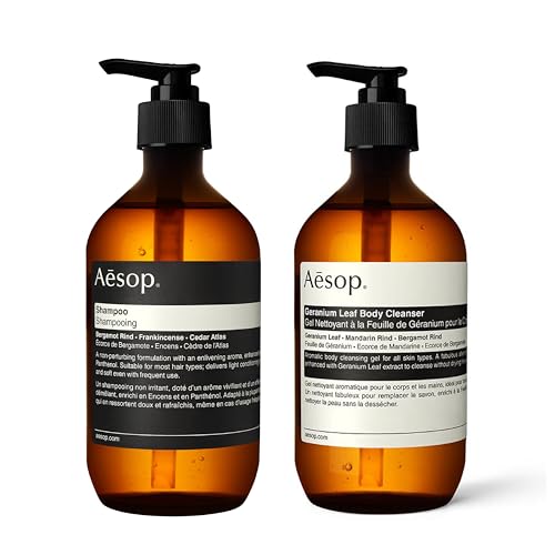 Aesop Geranium Leaf Body Cleanser and Shampoo, | 500mL/16.67oz | Paraben, Cruelty-free & Vegan