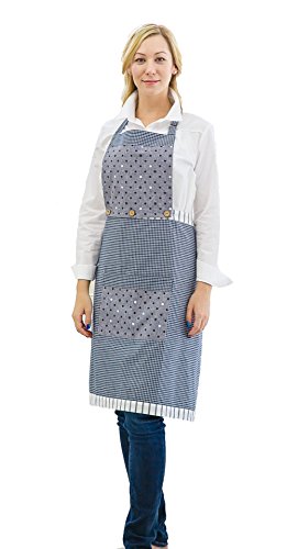 shieldgreen Anti RF LF Electric field shielding blocking apron blue, For women men daily Adjustable kitchen Apron of 2 pocket, safety stainless steel, Korea