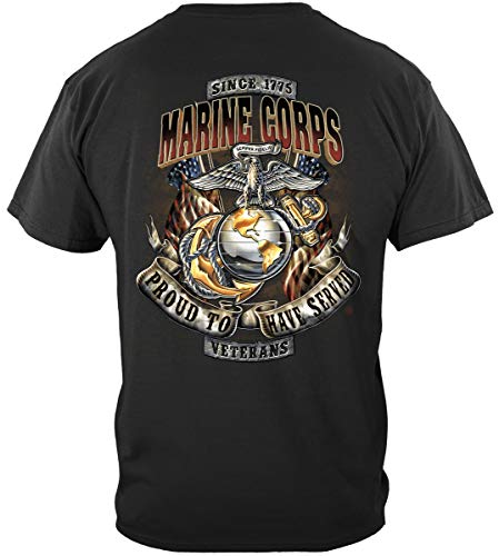 Erazor Bits 440c Pocket Knife | Marines Proud to Have Served Shirt ADD63-MM2299L