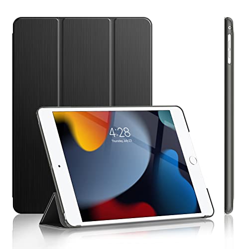 Soke Case for iPad 6th Generation 2018/ iPad 5th Gen 2017/ iPad Air 2 & 1, [Slim Trifold Stand + Auto Wake/Sleep], Premium Protective Hard PC Back Cover for Apple iPad 9.7 Inch (Black)