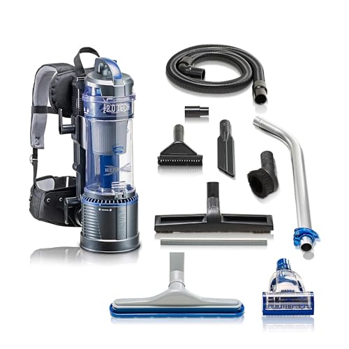 Prolux 2.0 Standard Bagless Backpack Vacuum Cleaner, Lightweight & Comfortable for Residential & Industrial Use, Double HEPA Filtration, Multiple Attachments, Padded Straps