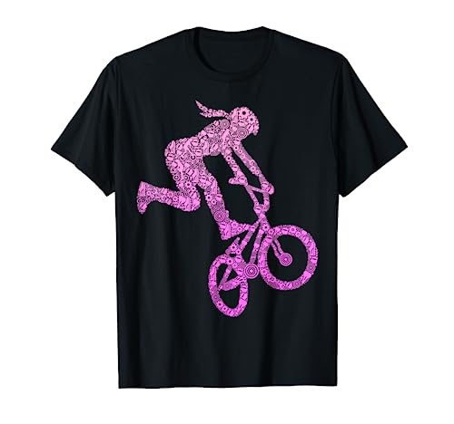 BMX Rider Girl Bike Bicycle Stunt Racing Kids Girls T-Shirt
