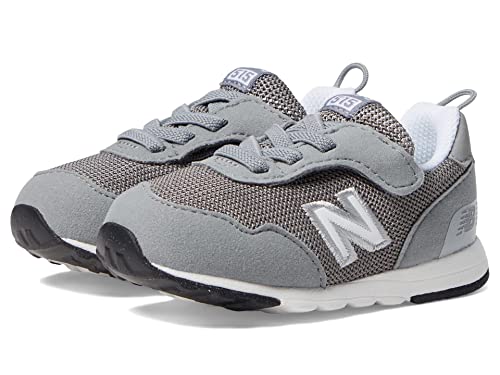New Balance Kid's 515 V1 New-b Hook and Loop Sneaker, Slate Grey/White, 8 Toddler