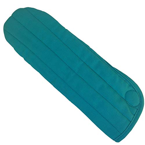 Case/Cover [Heat Resistant] for Curling Irons, Flat Irons or Straighteners, and Styling Irons, Silicone Coated Lining and Quilted Cotton Pouch for Travel, Gym, or Home [Teal]