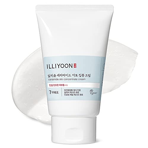 Illiyoon Ceramide Ato Concentrate Cream(200ml, 6.76 Fl Oz), Korean Moisturizer for Dry & Sensitive Skin, Long lasting Hydrating Care, Gentle for Infants and Adults Everyday Use