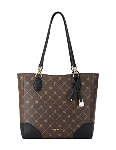 Nine West Brooklyn Small Jet Set Tote, brownblack
