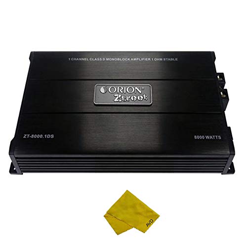 Orion Ztreet Monoblock Car Amplifier – Class D Stereo Power Amplifier 8000 Watt Max, 1 Ohm Stable, Bass Boost, MOSFET Power Supply, Car Electronics Mono Sub Amp, Audio Speakers, Great for Subwoofers