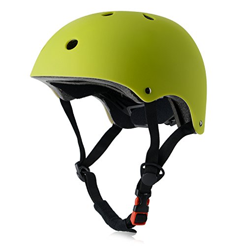 Kids Bike Helmet, Adjustable and Multi-Sport, from Toddler to Youth, 3 Sizes (Green)
