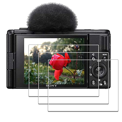 iDaPro Screen Protector for Sony ZV-1F ZV1F Vlog Camera [3 Pack] Tempered Glass Easy Installation