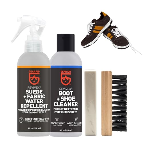 GEAR AID Revivex Suede, Nubuck Fabric Boot and Shoe Care Kit, Ideal for use on Waterproof-breathable Footwear,1 Pack