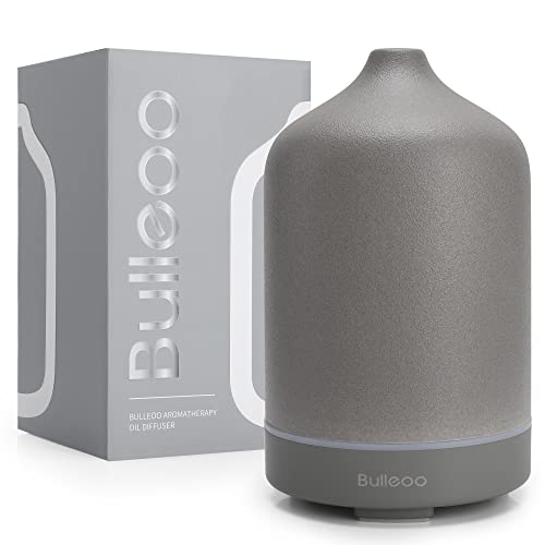 BULLEOO Essential Oil Diffuser,Ceramic Diffuser,Stone Ultrasonic Essential Oil Diffuser for Aromatherapy (Grey)