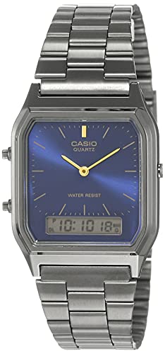 Casio Analog-Digital Fashion Quartz Mens Vintage AQ-230GG-2A, Gray, 38.8×29.8×8.1mm, Formal