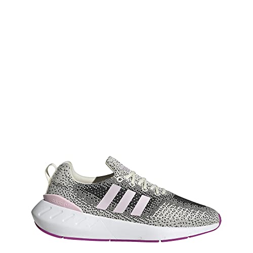 adidas Women's Swift Run 22 Sneaker, Cream White/Clear Pink/Vivid Pink, 8