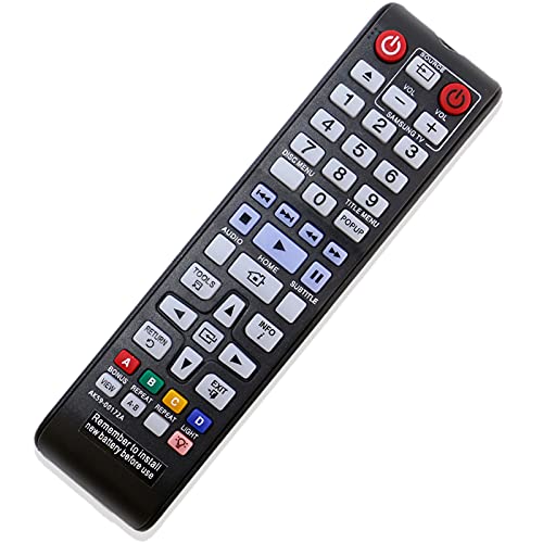 AK59-00172A AK5900172A Replace Remote Control fit for Samsung Blu-Ray Disc DVD Player BD-F5700 BD-J5100 BD-J5900 BD-J5700 BDF5700 BDJ5100 BDJ5900 BDJ5700 BD-F5700ZA UBD-K8500 BD-HM57C BD-HM59 BDHM59C