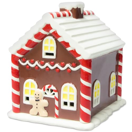SALKING Christmas Wax Melt Warmer, Gingerbread House Electric Wax Warmer for Scented Wax, Holiday Decor Wax Melter Winter Fragrance Warmer for Aromatherapy, Candle Wax Warmer Oil Burner