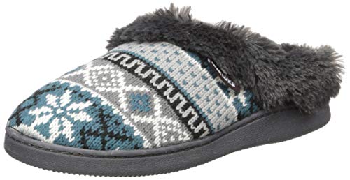 Muk Luks Women's Suzanne Clog Slippers, Grey Heather, Large M US