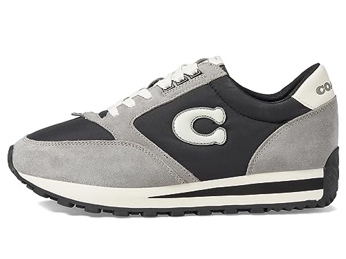 Coach Women's Runner Sneaker, Black/Chalk, 7.5