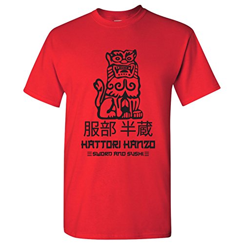 Hattori Hanzo - Movie Sword and Sushi Japan Okinawa T Shirt - Large - Red
