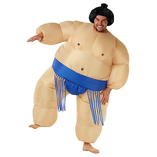 Morph Costumes Blue Sumo Wrestling Suits For Adults Sumo Wrestler Costume Inflatable Halloween Costume Adult