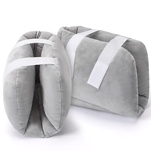 2 PCS Heel Protectors Cushion Pillows Heel Protector Pillow Off-Loading Heel Boot to Relieve Pressure from Sores and Ulcers Ultra Quilted Thick Soft Washable Pressure Relieving Pillow Boot