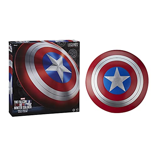 Marvel Legends Series Falcon and Winter Soldier Captain America Premium Role Play Shield, Adult Fan Costume & Collectible