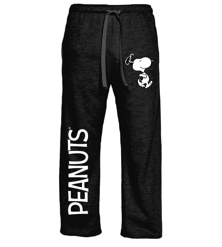 Peanuts Men's Cartoon Lounge Pant Snoopy Walking Large
