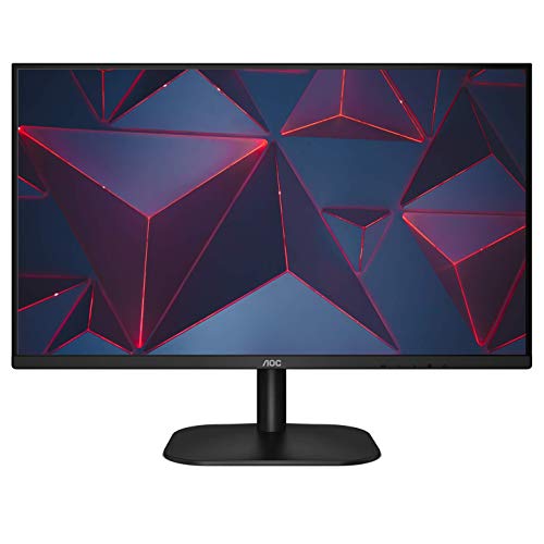 AOC 24B2XH 24' Full HD IPS Monitor, 3-Sided Frameless & Ultra Slim HDMI and VGA inputs, Lowblue Mode, VESA compatible,Black (Renewed)