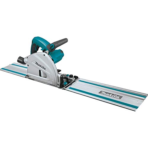 Makita SP6000J1 6-1/2' Plunge Circular Saw Kit, with Stackable Tool case and 55' Guide Rail, Blue