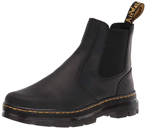 Dr. Martens Unisex Embury Chelsea Boot, Black Wyoming, 8 Women/7 Men
