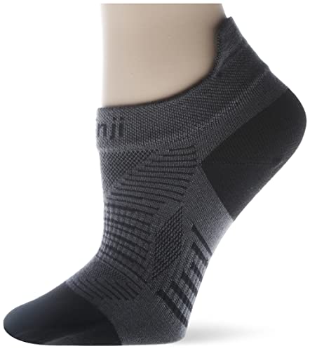 Injinji Run Lightweight No-Show (Large, Black)