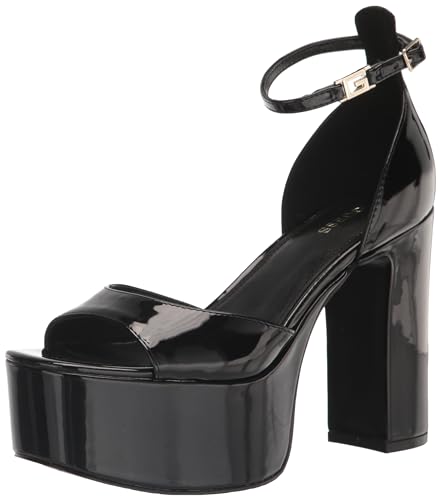 GUESS Women's Selima Heeled Sandal, Black 001, 8