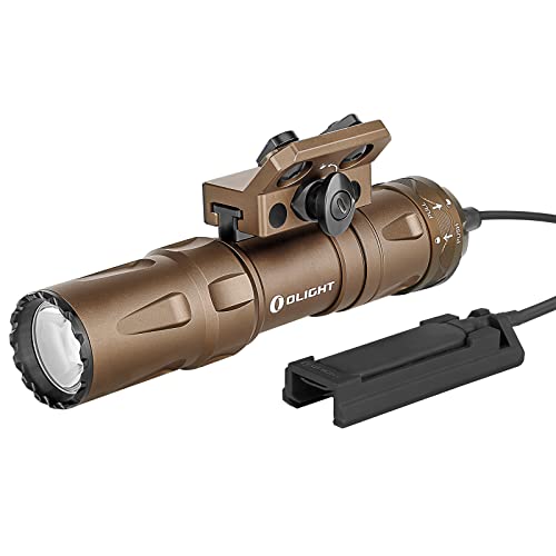 OLIGHT Odin Mini 1250 Lumens Ultra Compact Rechargeable Mlok Mount Tactical Flashlight, Removable Slide Rail Mount and Remote Switch, 240 Meters Beam Distance, Mlok Included