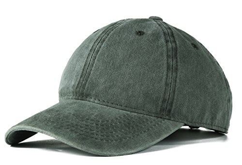 Edoneery Men Women Baseball Cap-Low Profile Adjustable Washed Cotton Golf Dad Hat Army Green