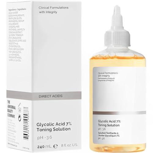 Ordinary Glycolic Acid Toning Solution, 240ML Glycolic Acid 7% Toner, Exfoliating, Toning Moisturizing and Improved Skin Radiance Rejuvenate